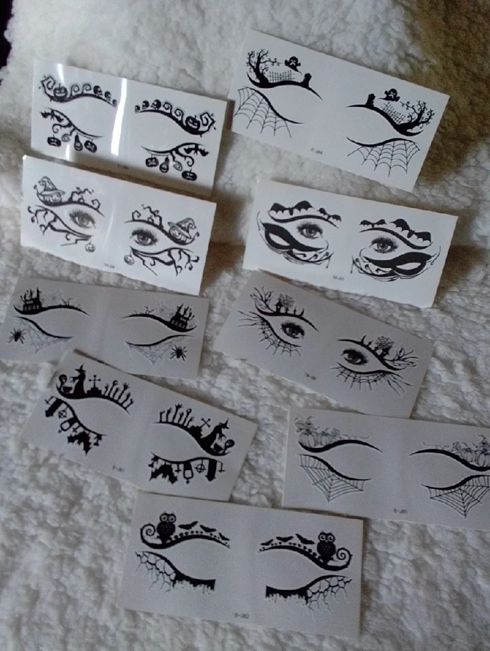 Halloween Eye Sticker Sheets - Black Decorative Eye Designs
